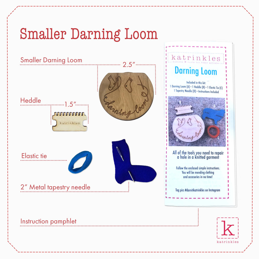 Katrinkles | Smaller Darning & Mending Loom Kit