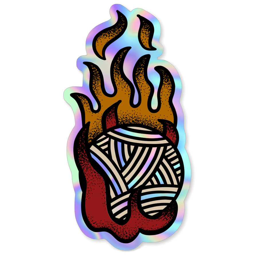 SHELLI CAN | Sticker :: Yarn Tats Fireball