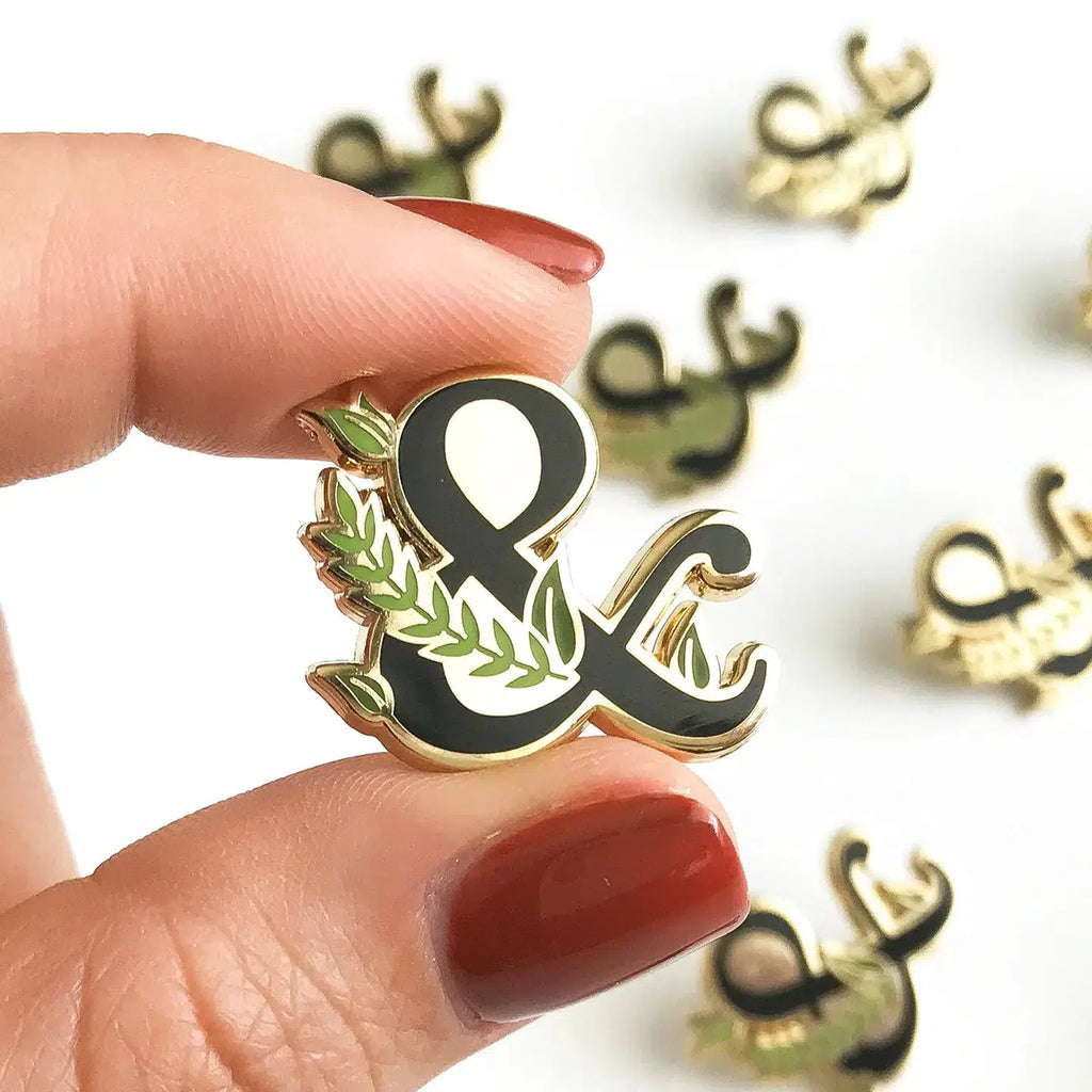 Paper Anchor Co Enamel Pin | Leafy Ampersand