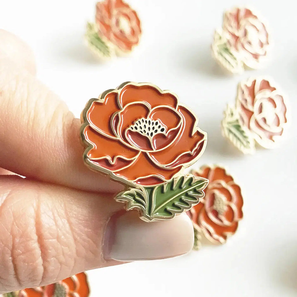 Paper Anchor Co Enamel Pin | Poppy