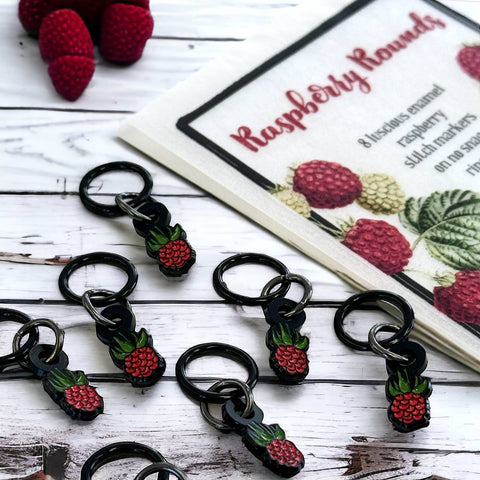 FIREFLY NOTES | Stitch Marker Pack :: Raspberry