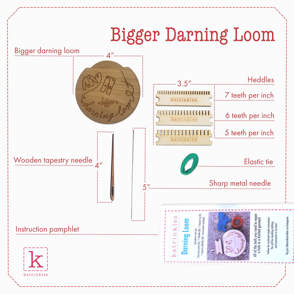 Katrinkles | Bigger Darning & Mending Loom Kit