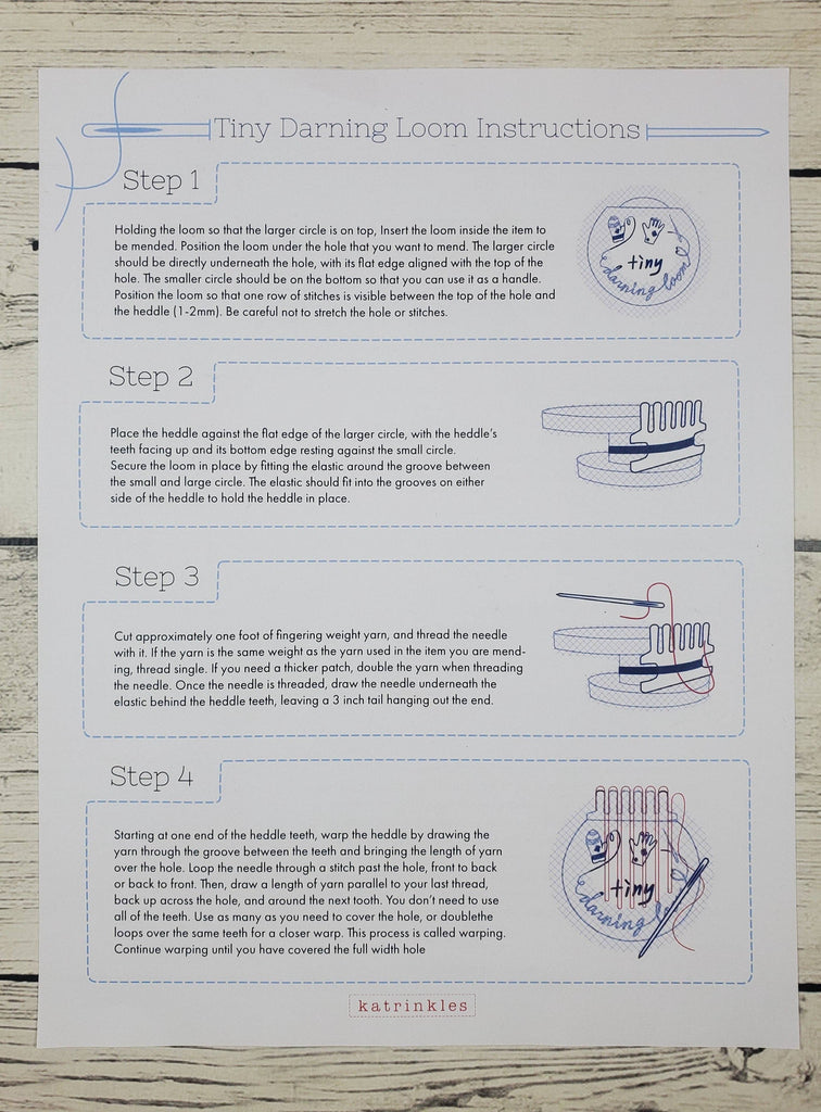 Katrinkles | Tiny Darning & Mending Loom Kit