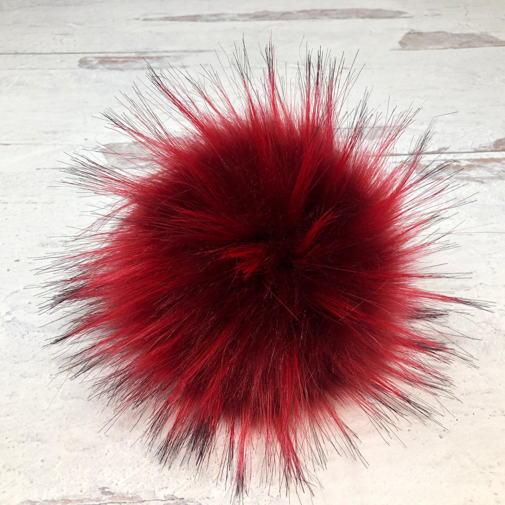 Faux Fur Snap On Pom Pom