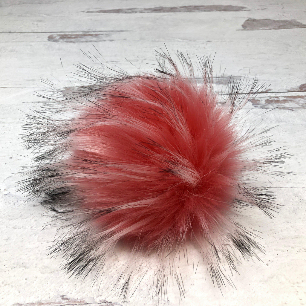 Faux Fur Snap On Pom Pom