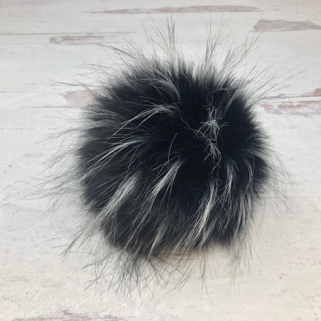 Faux Fur Snap On Pom Pom