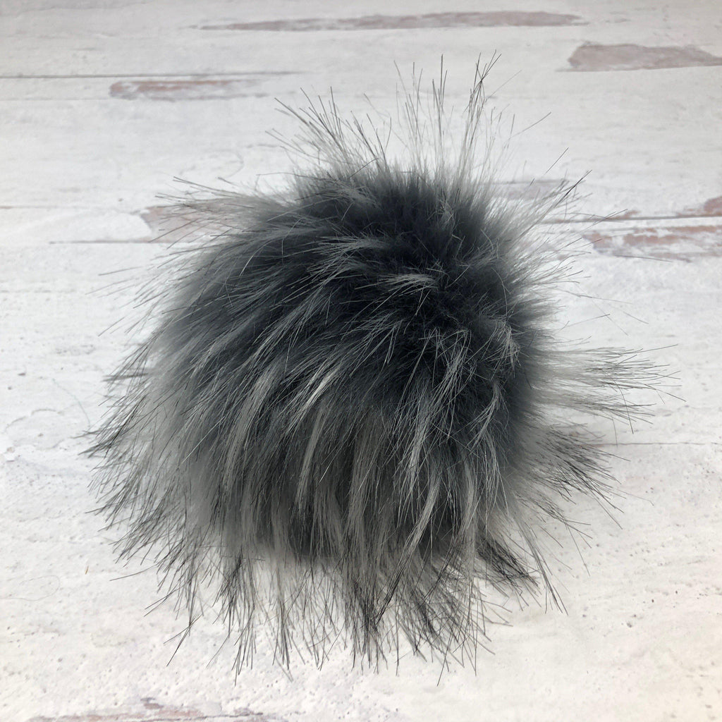 Faux Fur Snap On Pom Pom