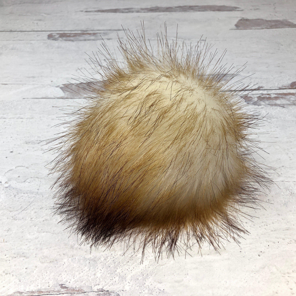 Faux Fur Snap On Pom Pom