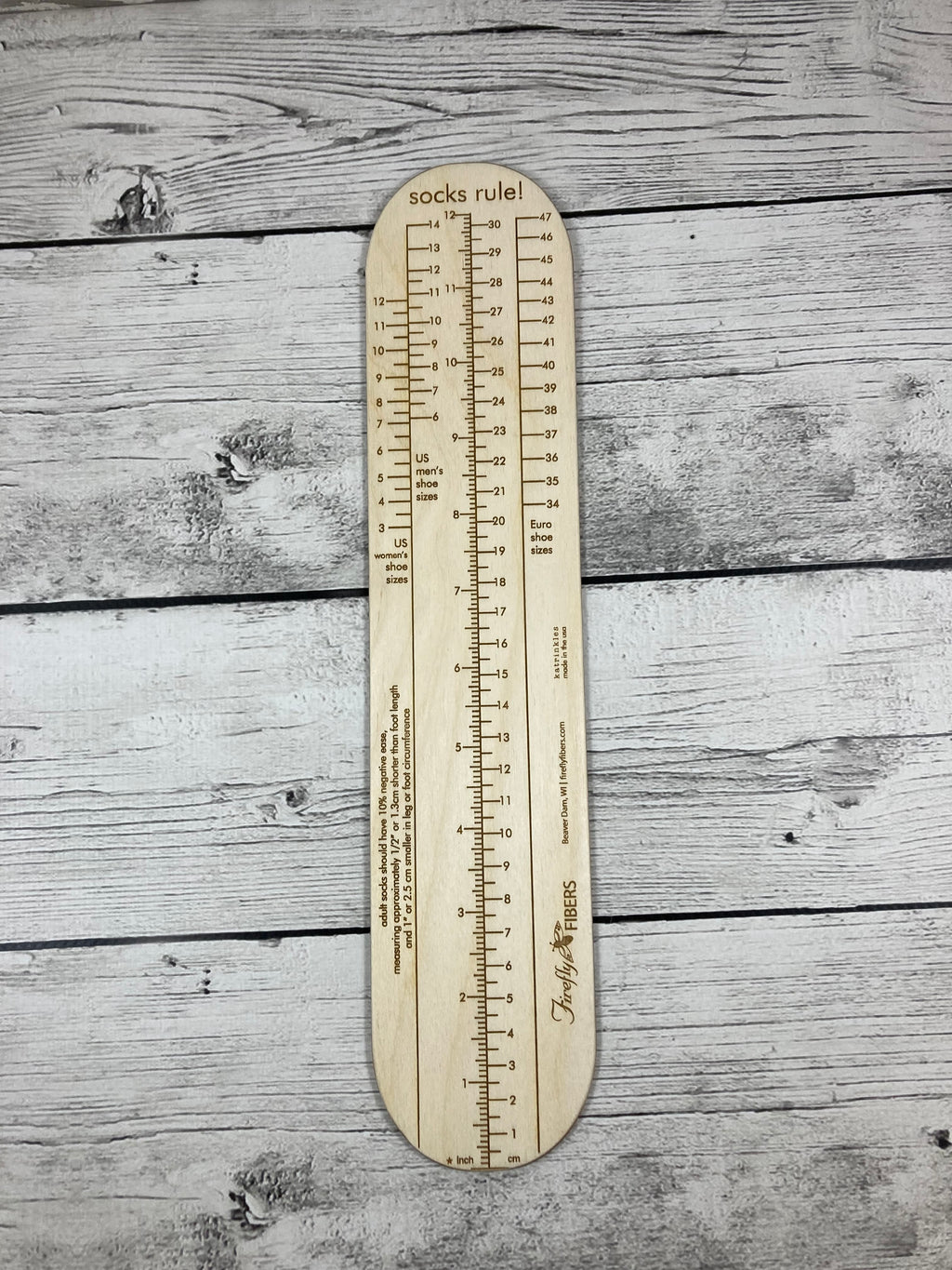 Firefly Fibers | Sock Ruler