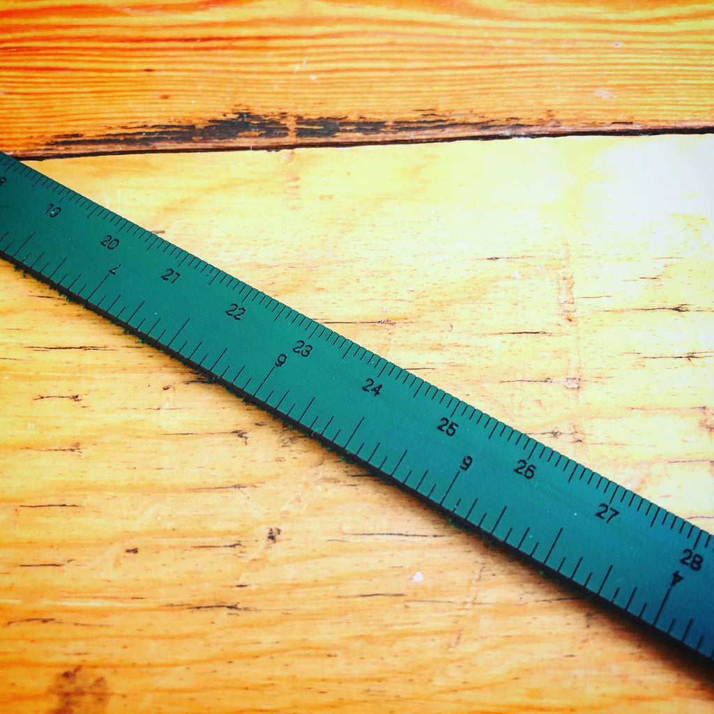 Firefly Fibers | Leather Wrist Ruler Green