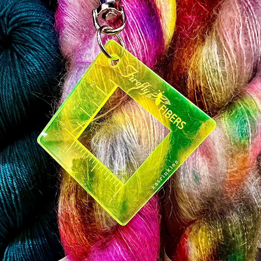 Katrinkles | Firefly Fibers Gauge Swatch Keychain