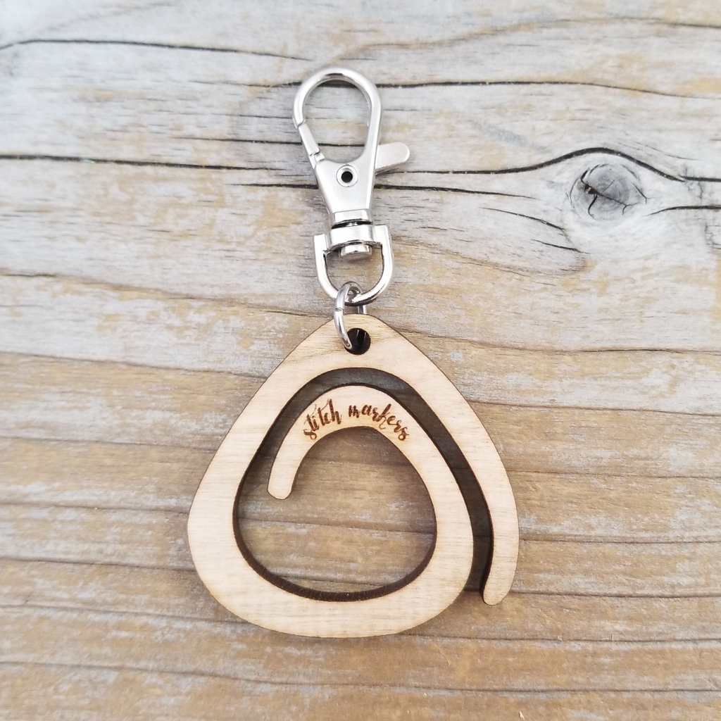 KATRINKLES | Stitch Marker Fob Clip :: Wood