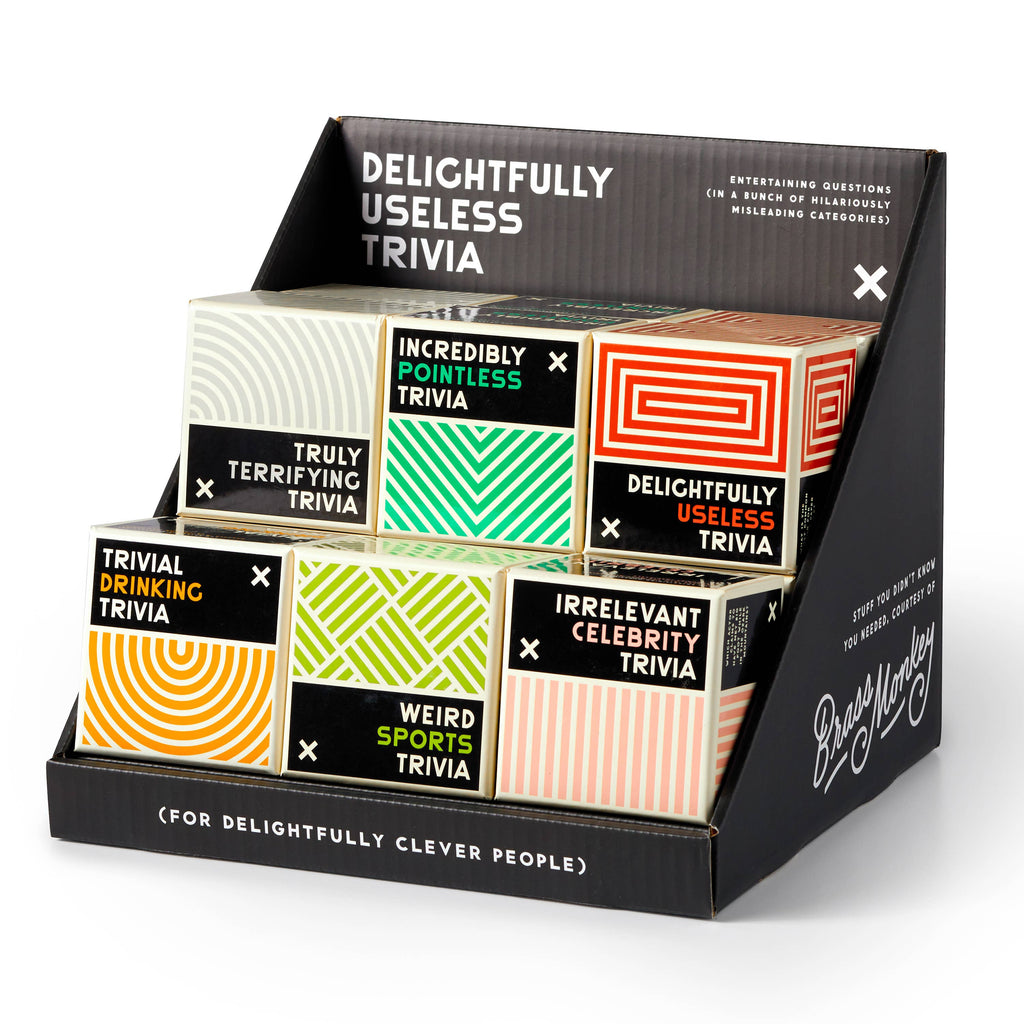 Brass Monkey Trivia Set Corrugate Empty Display