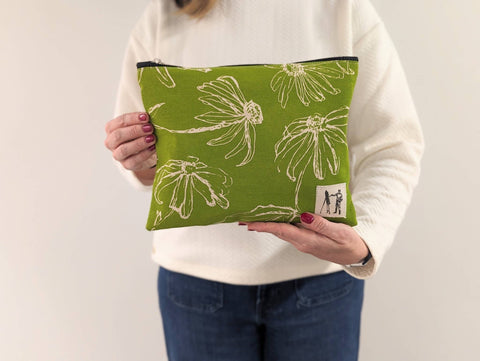 Eric & Christopher | Zipper Pouch ::  Key Lime Green