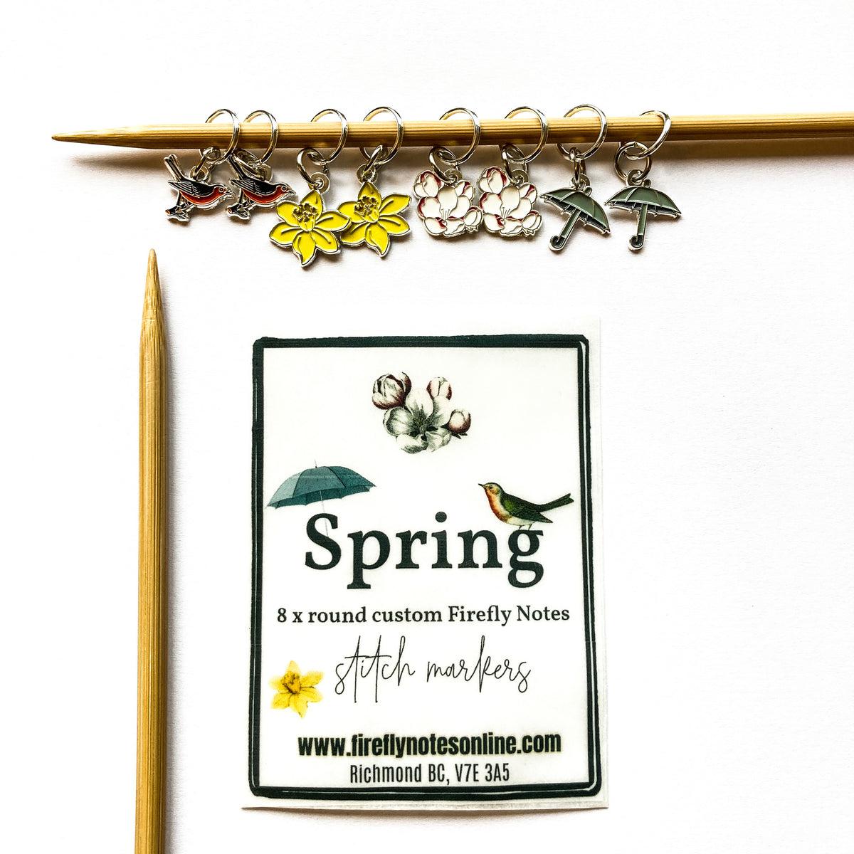 FIREFLY NOTES  Stitch Marker Pack :: Spring – Firefly Fibers